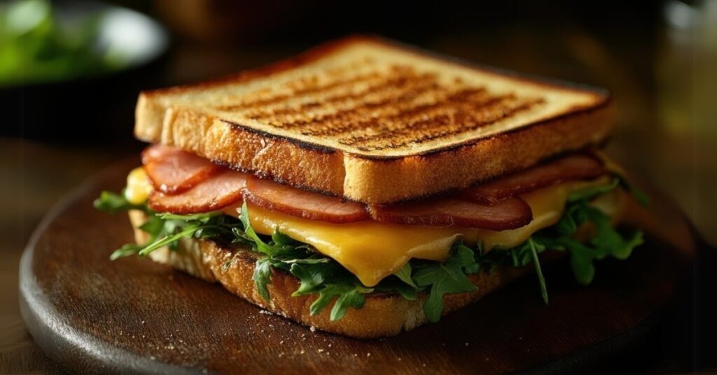 delicious ham and cheese toastie in air fryer