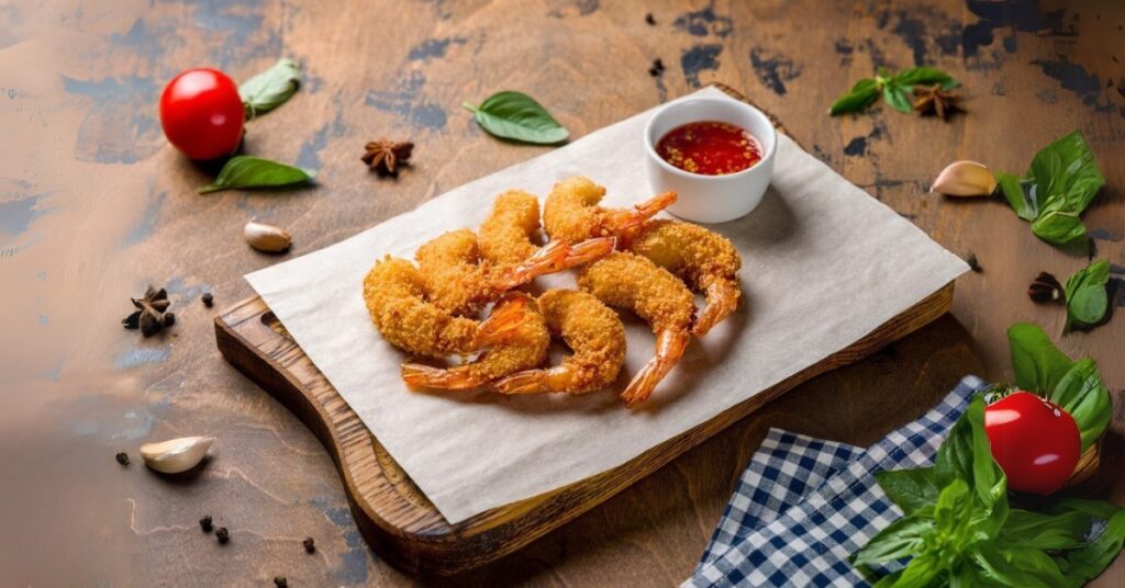 Delicious tempura prawns in air fryer